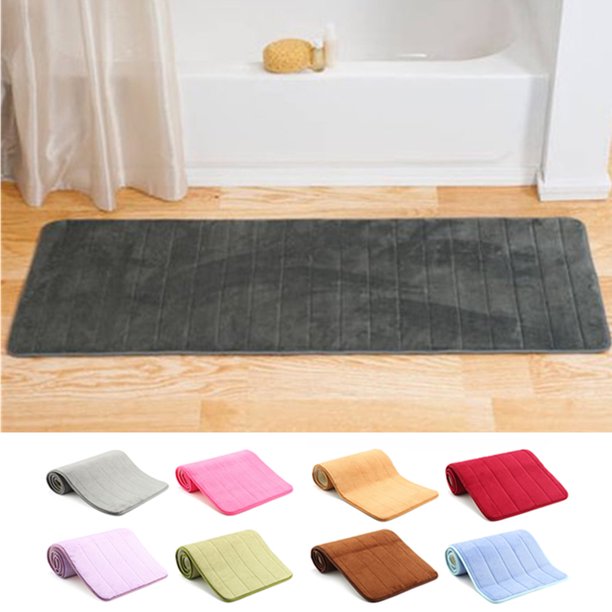 3 Sizes Soft Memory Foam Door Mat Bathroom Bedroom Kitchen Shower Floor