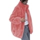 thumbnail image 3 of Chaquetas y abrigos casuales de manga larga sin capucha para mujer, cárdigan cálido de terciopelo de doble cara de invierno con cuello alto y cremallera, chaqueta polar, chaqueta informal con capucha, 3 of 3