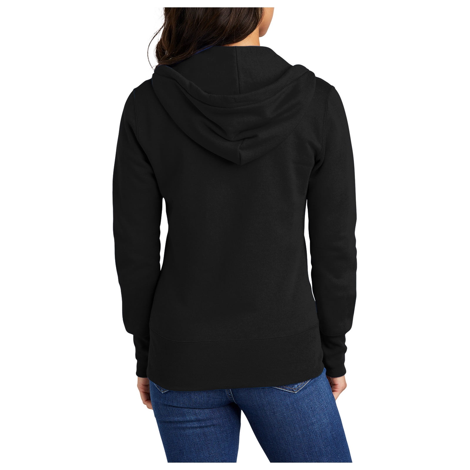 Mafoose Women's Core Fleece Full-Zip Long Sleeve Hooded Cozy Sweatshirt Jet Black S