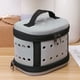 thumbnail image 5 of Bolsa de transporte para mascotas, bolsa de viaje portátil, mochila frontal para perros, mochila de EVA (mini gris), 5 of 7