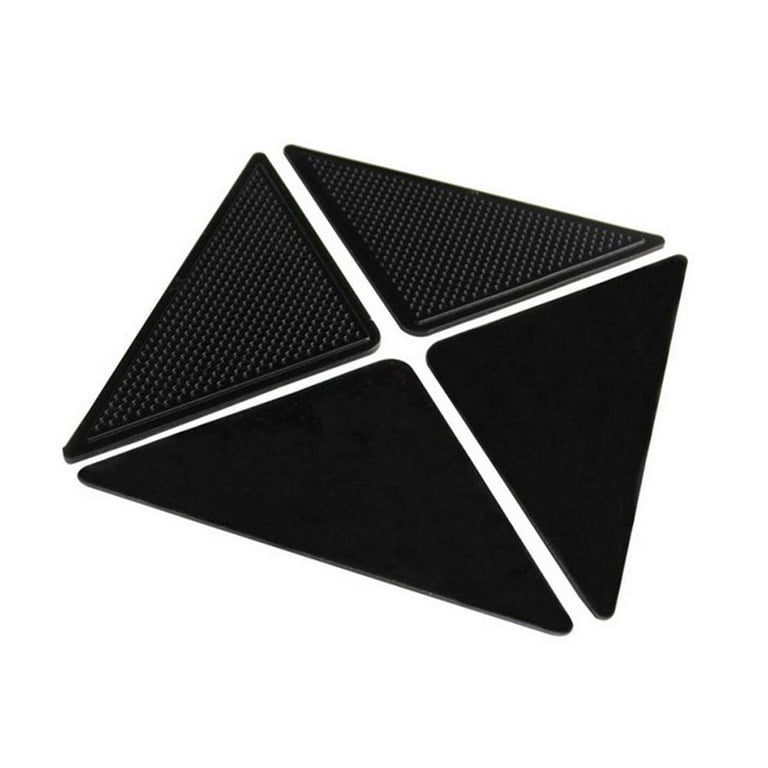  Hook and Loop Large Size Carpet and Rug Corner Gripper - 8  Corner Pack Dog Slide Proof Triangle Gripper - Easy to Lift, Clean, No  Curl, Anti Skid, Renewable Gel for