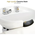 thumbnail image 3 of BarberPub Backwash Ceramic Shampoo Bowl Sink Chair Station Spa Salon Beauty Chair 9089, 3 of 9