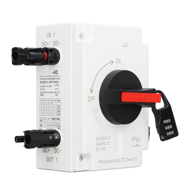 Interruptor de transferencia de conmutación de carga de disipador solar, DC1000V 32A 4P PV Interruptor de aislamiento de CC fotovoltaico Interruptor de aislamiento PVDC Calidad inigualable