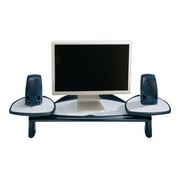 Kensington Adjustable Flat Panel Monitor Stand Up to 21" Screen Support - 35 lb Load Capacity - Flat Panel Display Type Supported - 2 x Shelf(ves) - Desktop - Black