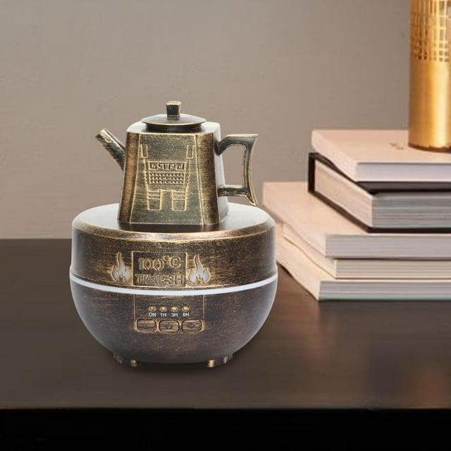 HLONK Teapot Essential Oil Diffuser Aroma Diffuser 5W Decorative Portable Aroma Humidifier Scent Humidifier for Bedroom Living Room Antique