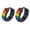 Black, variant on Rainbow LGBT Pride Earrings Stainless Steel Rainbow Huggie Ear Studs for Women Gay Lesbian LGBTQ Pride Earrings Jewelry Silver