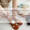 thumbnail image 4 of Women's Mid-Calf Coral Fleece Socks, Thickened Warm Winter Socks with Embroidered Cartoon Bear, Soft Thermal Knit Socks, Non-Slip Cozy Lounge Socks for Autumn and Winter - Light Ashy, 4 of 5