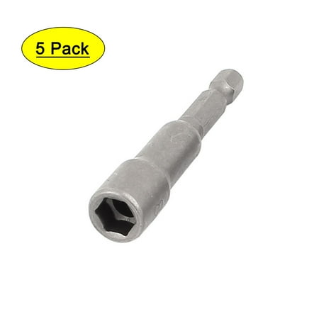 

Unique Bargains 8mm Socket Magnetic Hex Nut Driver Adapter Drill Bit 5pcs