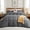 Gray, variant on Mosluna Queen Size Comforter Sets, 3 Piece Soft Quilted Bedding Sets, All-Season Down Alternative Comforter with 2 Pillow Shams, Dark Gray