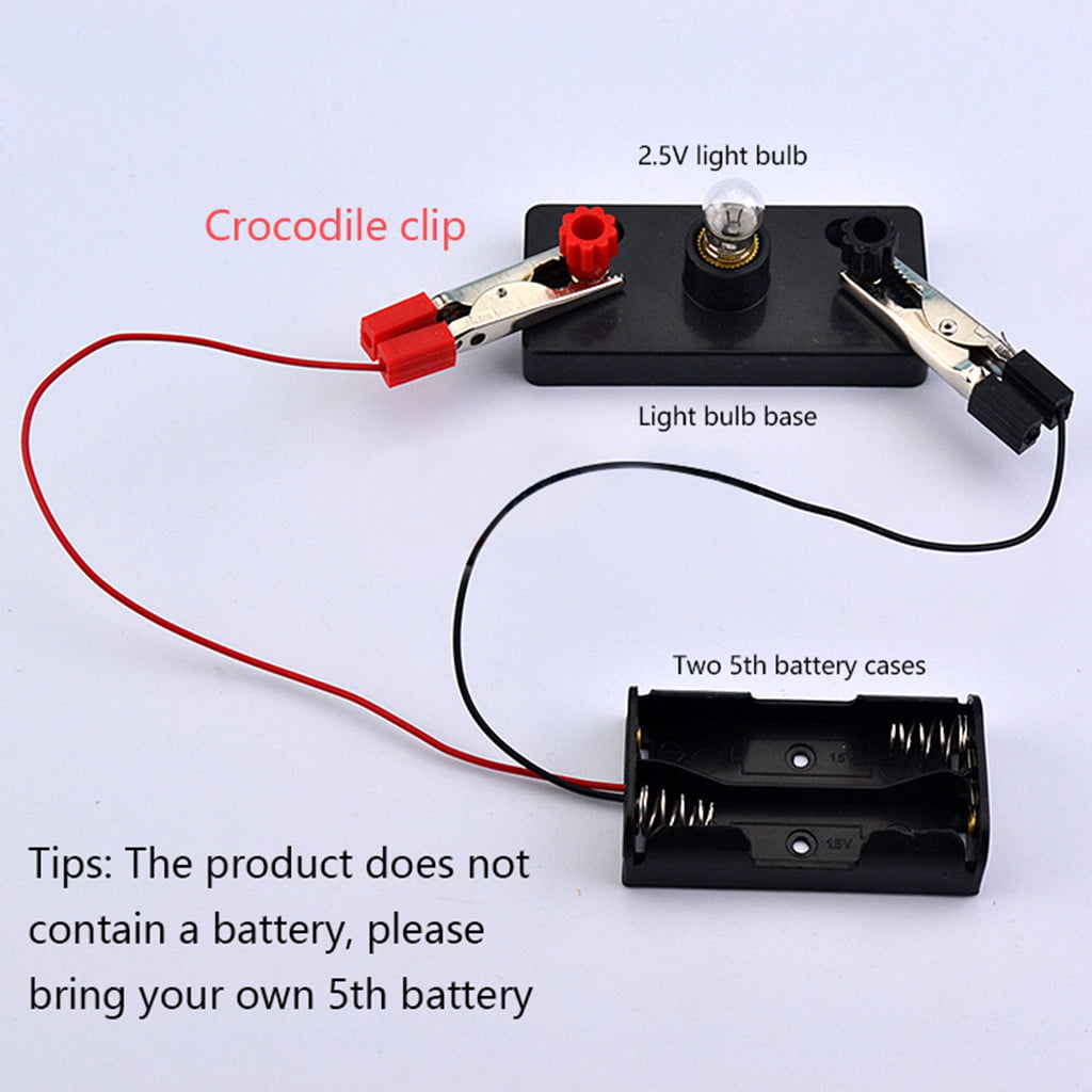 Electric Circuit Kit Kids&Student School Science Light Bulb Toys Educational DIY 