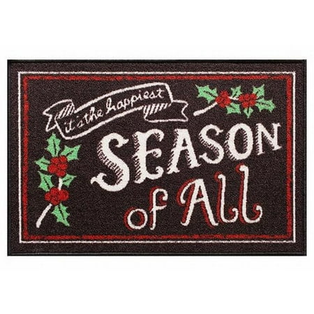 St Nicholas Square Happiest Season Of All Accent Throw Rug No Skid Mat 20x30