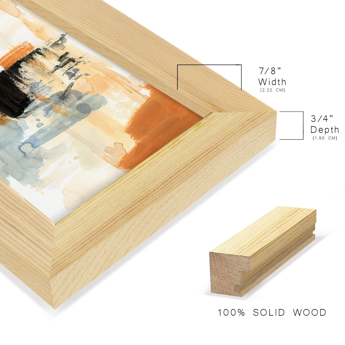 Seria IV - Framed Print w/glass - Natural Wood