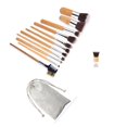 thumbnail image 3 of Juego de herramientas de maquillaje 11 piezas de pinceles de maquillaje + cepillo de peine para cejas + 2 soplos en polvo Zulema cepillo cosmético, 3 of 8