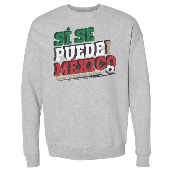 Men's 500 Level Heather Gray Mexico National Team Si Se Puede Pullover Sweatshirt