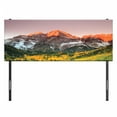 thumbnail image 3 of Mountain Headboard, Scenic Western American Mountains on Valley with Snowy Peaks at Sunset Landscape, Upholstered Decorative Metal Bed Headboard with Memory Foam, Full Size, Multicolor, by Ambesonne, 3 of 4