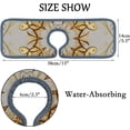thumbnail image 3 of 4Pcs SKYSONIC Faucet Absorbent MatBaroque Ornament Washable Counter Drying Pads Behind Faucet, 3 of 7