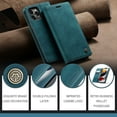 thumbnail image 3 of Mantto Case For iPhone 13 Pro Max, Luxury Cash Wallet Pocket With Card Slot High Qulity PU Leather Retro Cover Kickstand Folio Magnetic Phone Cover For Apple iPhone 13 Pro Max 6.7", Blue, 3 of 12
