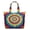 Colorful Tie Dye Pattern-1, variant on Colorful Tie Dye Pattern Large Weekend Travel Bag, Canvas School Handbag with Zipper & Pockets, Heavy Duty Canvas for Holiday Birthday Gifts,22” X 12" X 18"