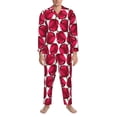 thumbnail image 3 of Naloa Tulips Flowers Men’s Pajamas Set - Long Sleeve Button Down Sleep Shirt and Pajama Bottoms Sleepwear Set-Medium, 3 of 7