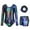 Starry Blue Purple, variant on Gymnastics Leotards for Girls Cross Back,Long Sleeve Sparkly Dance Biketards with Shorts Ballet Outfit for 3-12 Years