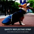 thumbnail image 4 of Dog Raincoat, Warm Windproof Jacket for Dog, Dog Waterproof Coat Lightweight Pet Coat Jacket for Small Medium Large Dogs Blue-Black M, 4 of 6