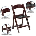 thumbnail image 6 of Emma + Oliver Folding Chair - Red Mahogany Resin – 4 Pack 1000LB Weight Capacity Event Chair, 6 of 14