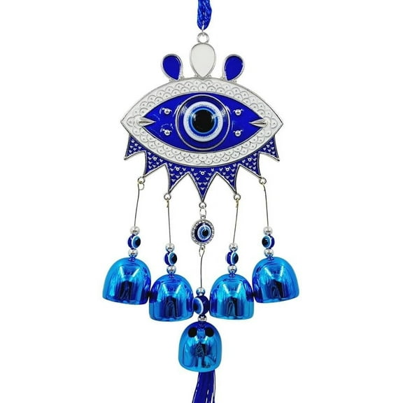 Evil Eye Wind Chimes for Balcony Home Positive Energy Protection and Decoration Nazar Battu for Home Entrance, Big Size