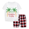 thumbnail image 2 of Pijamas familiares a juego de Navidad, conjuntos de Pijamas cortos grises, en julio de 2023, 2 of 3