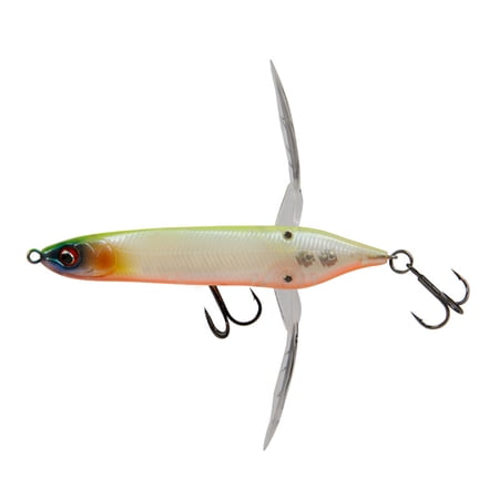 Floating Popper Fishing Lure with Dual Wings 2.76 Inch Topwater Propeller Bass Crankbait for Freshwater and Saltwater