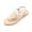 White, variant on Women's Pearl T-Strap Bridal Flat Sandals Beach Wedding Shoes Casual Slip-On Breathable PU Comfort Slippers for Spring Summer Outdoor White