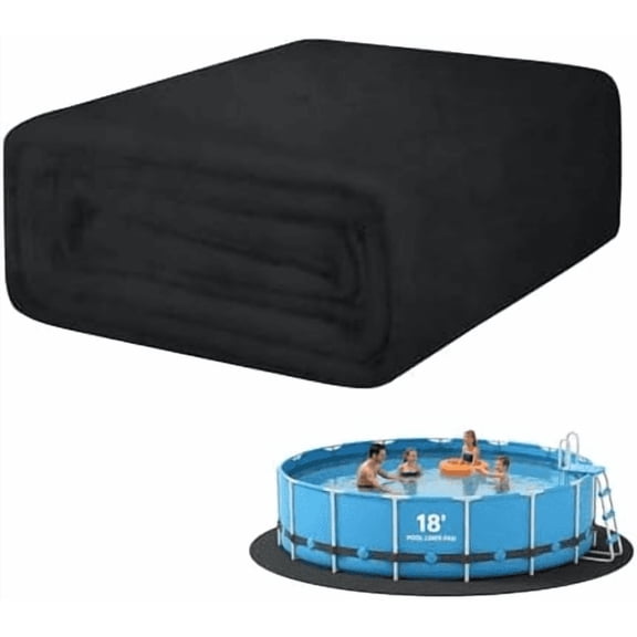 Thicker 18' Pool Liner Pad, Durable Pool Pads for Above Ground Pool, Double Density Puncture Resistant, Pool Liner 18 ft Round Above Ground, Protects The Bottom of Pool, Extends Liner Life