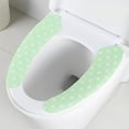 thumbnail image 4 of Yuarrent 2 fundas para inodoro, cojín para asiento, bonitos accesorios para el hogar, estilo de dibujos animados, almohadilla cálida autoadhesiva para Juegos de accesorios de baño Verde Yuarrent  HA083850-04, 4 of 6