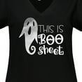 thumbnail image 4 of Inktastic This is Boo Sheet Funny Halloween Ghost Women's Plus Size V-Neck T-Shirt, 4 of 5