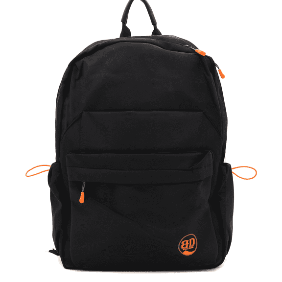 Black Dune Unisex Laptop USB Pockets Backpack, Black and Silver