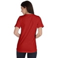thumbnail image 3 of Inkmeso T-Shirt Basique à Col Rond pour Femmes, Manches Courtes, Coupe Régulière, Long Tee, Haut d'Entraînement, 3 of 8
