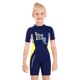 thumbnail image 1 of Traje de neopreno corto para niñas Traje de baño de una pieza Shorty con cremallera Traje de surf de X-MANTA Traje de neopreno, 1 of 7