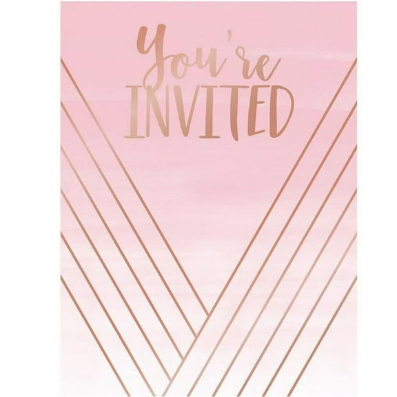 Creative Converting Rose All Day Printed Invitation Cards (8)