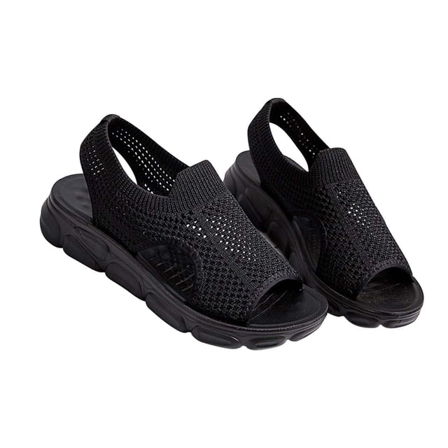 Amzcrzy Zapatos de mujer,Zapatos de mujer,Zapatillas de mujer, Sandalias de mujer con suela gruesa y boca de pez, lavables, deportivas, de malla, con punta abierta y suela blanda. Sandalias Mujer Zap