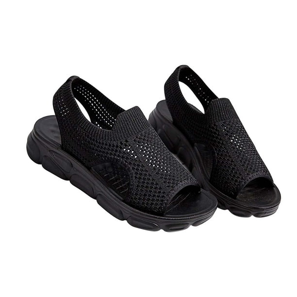 Amzcrzy Zapatos de mujer,Zapatos de mujer,Zapatillas de mujer, Sandalias de mujer con suela gruesa y boca de pez, lavables, deportivas, de malla, con punta abierta y suela blanda. Sandalias Mujer Zap