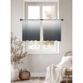 thumbnail image 5 of Grey Ombre Semi Sheer Window Curtains 45 Inches Long, Gray White Gradient Modern Abstract Art Rod Pocket Voile Silky Chiffon Curtain Light Filtering Drapes for Living Room, Kitchen, 52"x45", 2 Panels, 5 of 9