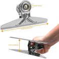 thumbnail image 3 of Clips Bulldog Extra Grandes - 2 Abrazaderas de Clip de Papel para Carpeta XL de Acero Inoxidable Jumbo de 20 cm para Oficina (, 7 7/8 Pulgadas), 3 of 5