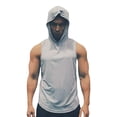 thumbnail image 4 of Seyurigaoka Men's Plus Size Quick Dry Hooded Vest Solid Color Fitness Training Muscle Workout Gym Tank Tops, 4 of 9