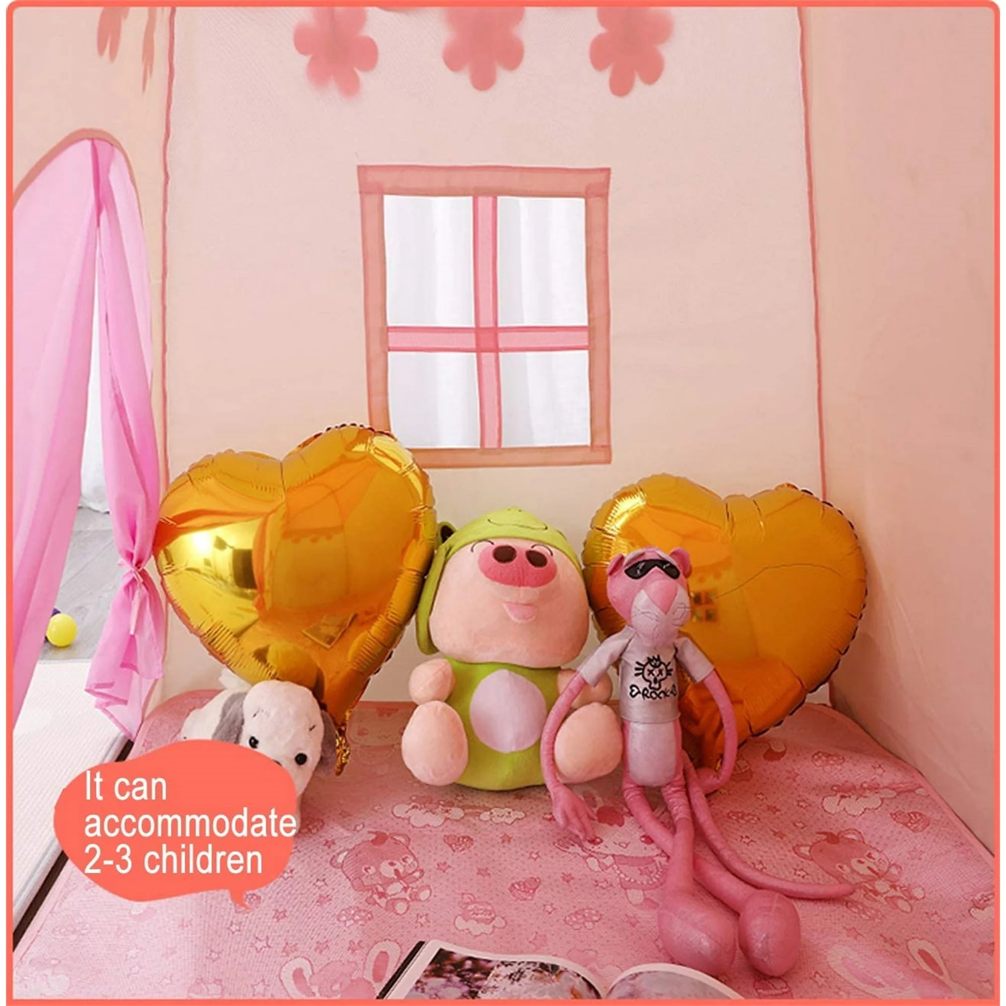Kepooman Play Tent for Kids, Indoor Playhouse Tents with Carry Bag, Birthday and Christmas Toy Gift for Children Boys Girls, Pink Kepooman Play Tent for Kids, Indoor Playhouse Tents with Carry Bag, Birthday and Christmas Toy Gift for Children Boys Girls, Pink