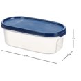 thumbnail image 2 of Contenedores de plástico modulares multiusos ovalados Signoraware de 500 ml con tapa para almacenamiento en la cocina | Aptos para alimentos, sin BPA y a prueba de fugas | Organizadores para especias,, 2 of 3