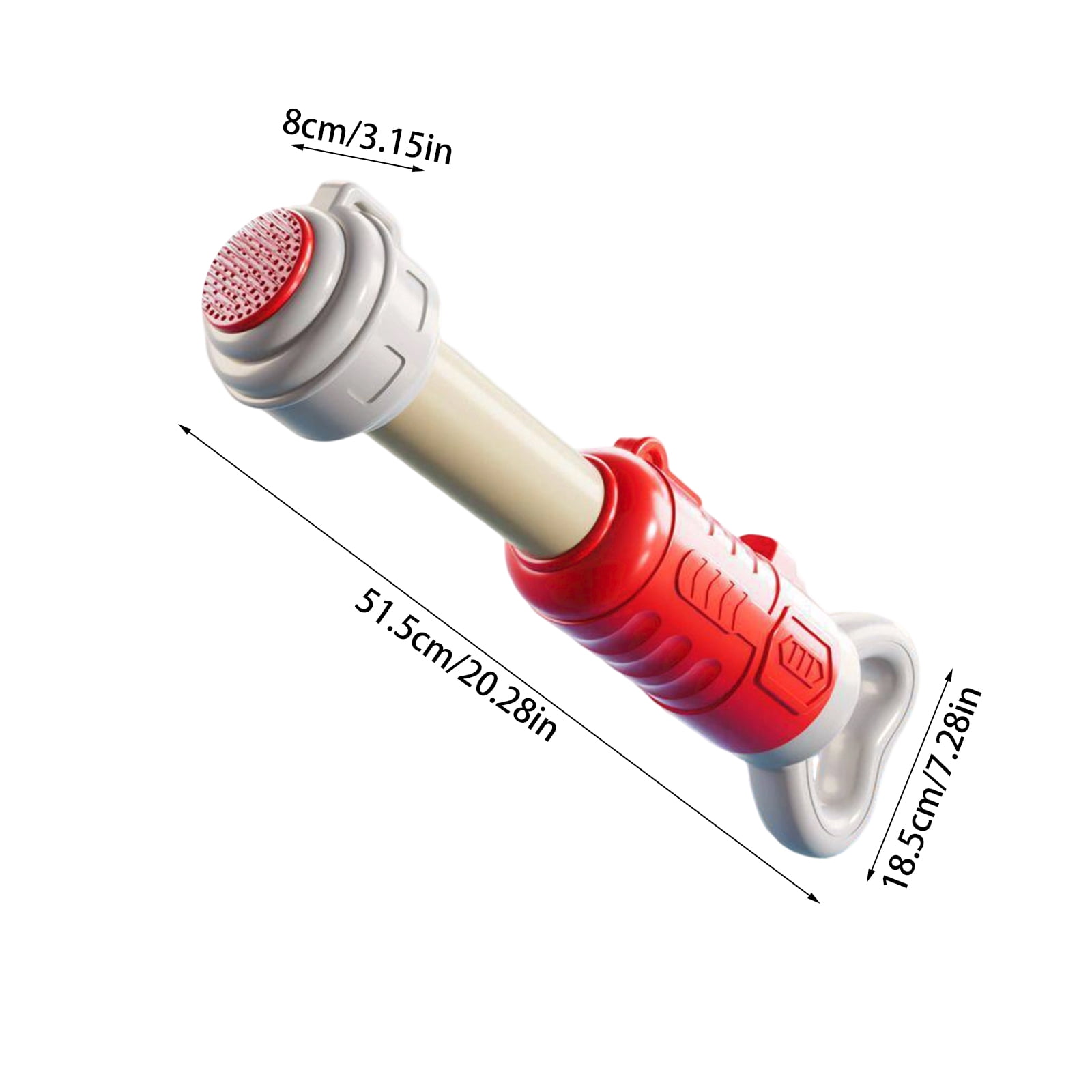 14.2in High Capacity Pull-Type Water Shooter, Multi-Hole Blaster Cannon for Summer Beach Fun, Outdoor Swimming Pool Game Toy, Red