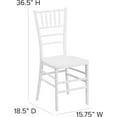 thumbnail image 2 of YYEAN Pewter Resin Stacking Chiavari Chair 18.5"D x 15.75"W x 36.5"H-White, 2 of 11