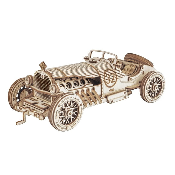 ROKR Casse-Tête en Bois 3D Voiture Grand Prix Modèle de Voiture de Collection Trousse pour Adultes et Enfants
