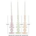 thumbnail image 3 of DecMode 3 Candle Multi Colored Glass Bubble Inspired Candle Holder, Set of 3, 3 of 10