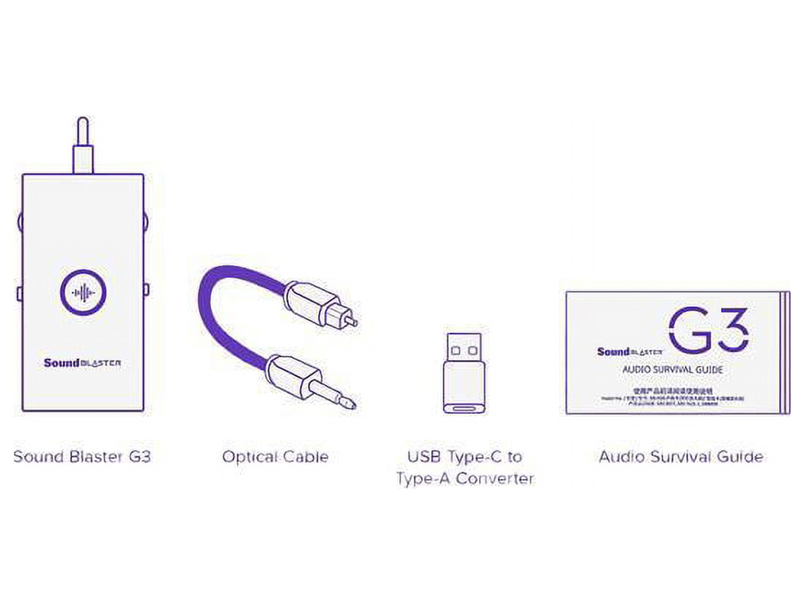 Creative Labs Sound Blaster G3 Portable Gaming USB DAC AMP - Micro