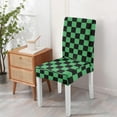 thumbnail image 4 of Chair Covers for Dining Room Set of 4, Stretch Slipcovers with Rustic Plaid Print, Washable Polyester Seat Protectors for Home, Party, Kitchen Use, 4 of 7
